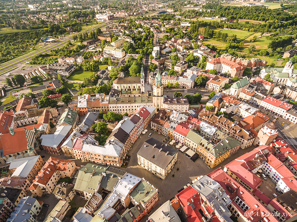 Stare miasto - Lublin z lotu ptaka